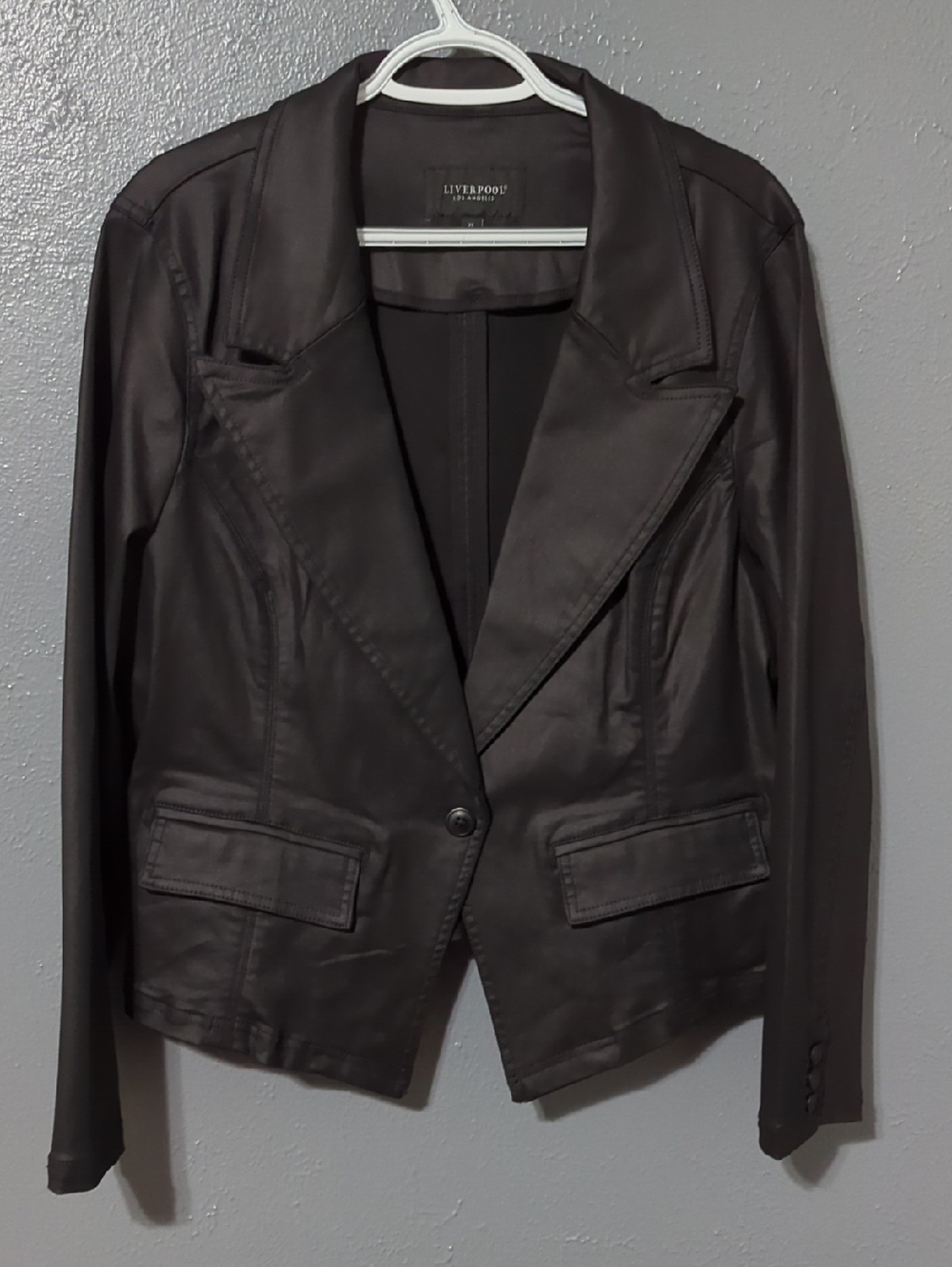 Women's Liverpool Faux Leather Blazer